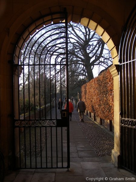 Wrought iron gate, Clare College, Cambridge