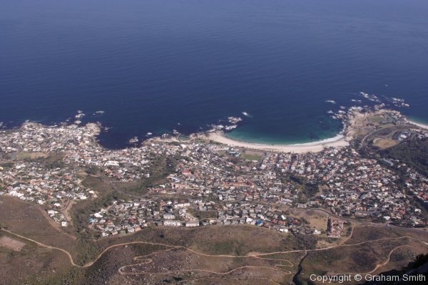 Camps Bay seen from the summit of Table Mountain